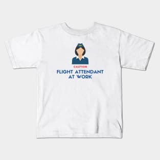 Flight Attentant at Work Kids T-Shirt